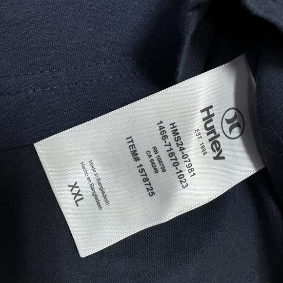 Hurley T-Shirt Men’s Blue Short Sleeve Size XXL - Picture 7 of 12